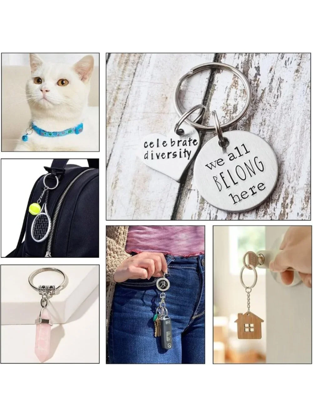 1000Pcs 25mm Round Split Key Ring Connectors - Metal Double Loop Keychain for
